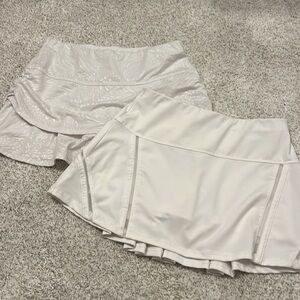 TWO Lucky in Love Girls White Tennis Skirts
